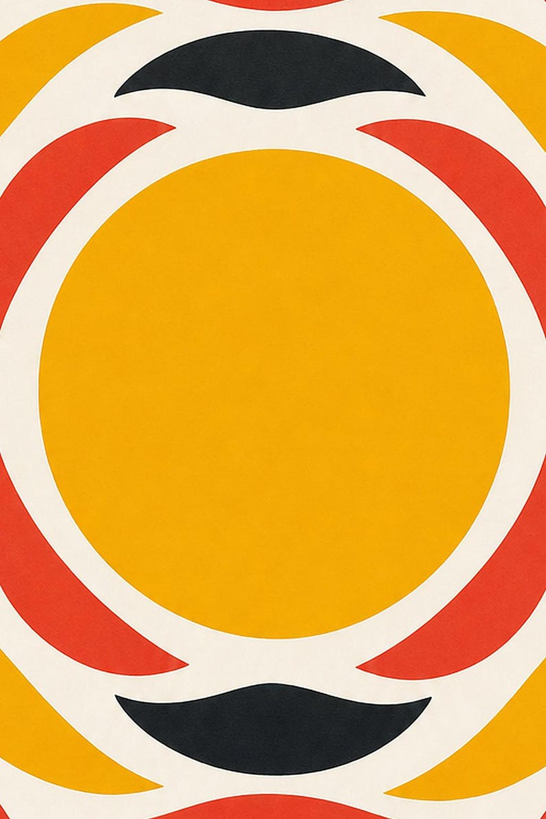 Póster abstracto de exposición solar, impresión artística de pared | Impresión de papel cortado de mediados de siglo ? Póster de la galería imagen 3