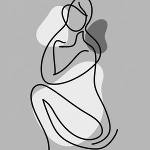 One Line Female Body Wall Art Print | Minimalist Line Drawing Poster | Abstract Boho Bedroom Print image 10