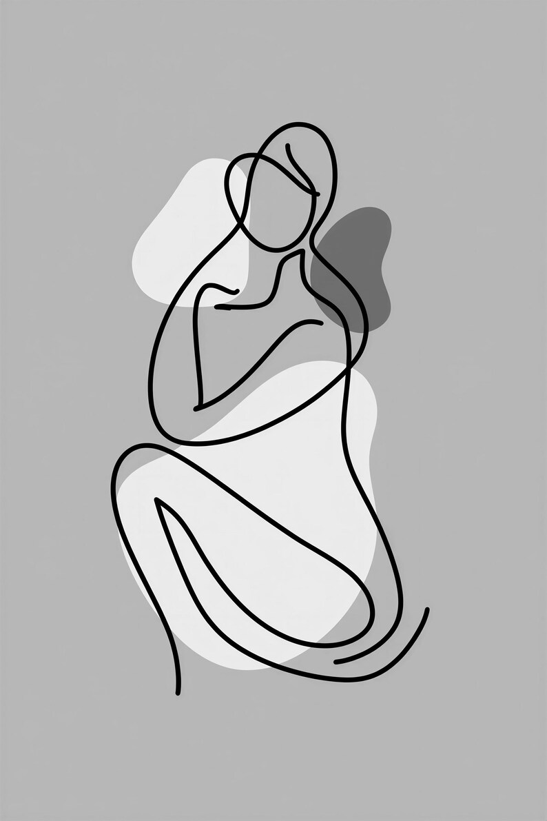 One Line Female Body Wall Art Print | Minimalist Line Drawing Poster | Abstract Boho Bedroom Print image 10