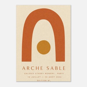 Arco de Areia | Arte Abstrata para Parede | Pôster Moderno para Galeria | Impressão Minimalista em Arco de Terracota | Impresso e Enviado imagem 12