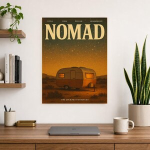 Nomad Retro Poster | Vintage 70s Wall Art Print | Aesthetic Magazine Print | Mid Century Retro Decor Gift image 13