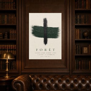 Forest | Abstract Wall Art | Modern Gallery Poster | Forest Green Minimalist Print | Printed & Shipped image 5