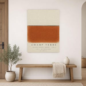 Erdfeld | Abstrakte Wandkunst | Modernes Galerieposter | Minimalistischer Druck in Terrakotta und Schwarz | Gedruckt & Versand Bild 17