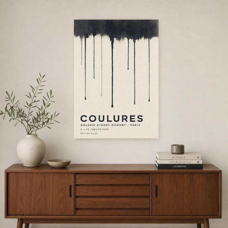 Runs | Abstract Wall Art | Modern Gallery Poster | Minimalist Print | Printed & Shipped image 2