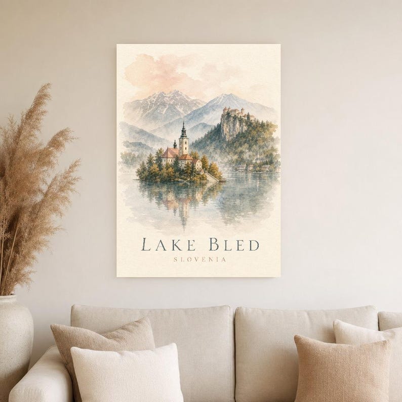 Lake Bled Watercolor image 4