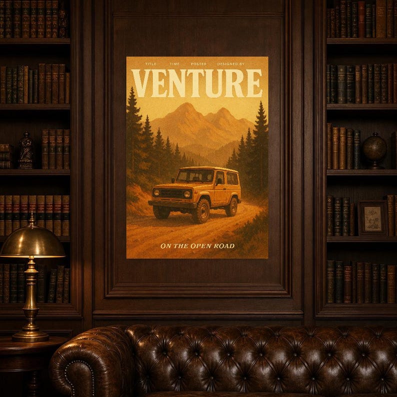 Venture Retro Poster | Vintage 70s Wall Art Print | Aesthetic Magazine Print | Mid Century Retro Decor Gift image 4