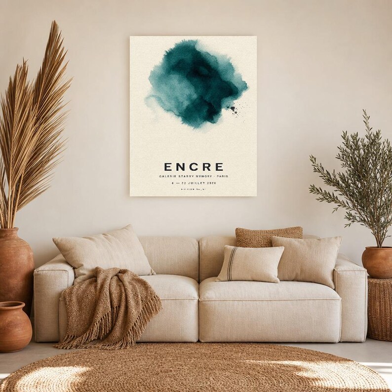 Ink | Abstract Wall Art | Modern Gallery Poster | Minimalist Print | Printed & Shipped image 7