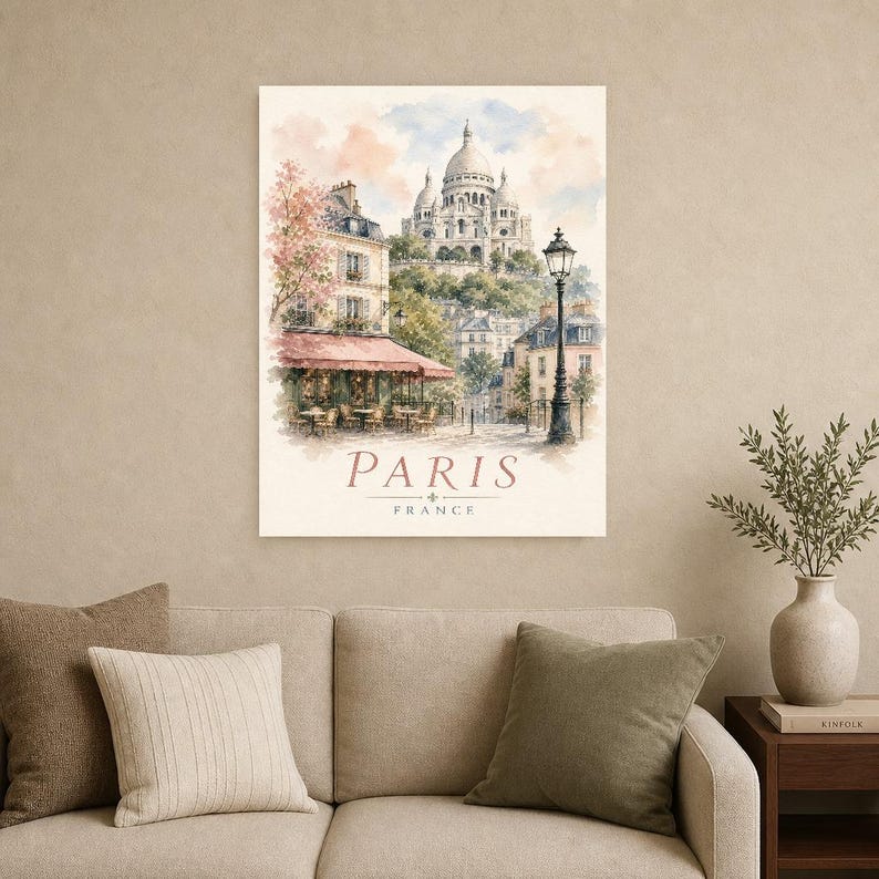 Paris Montmartre Watercolor image 9