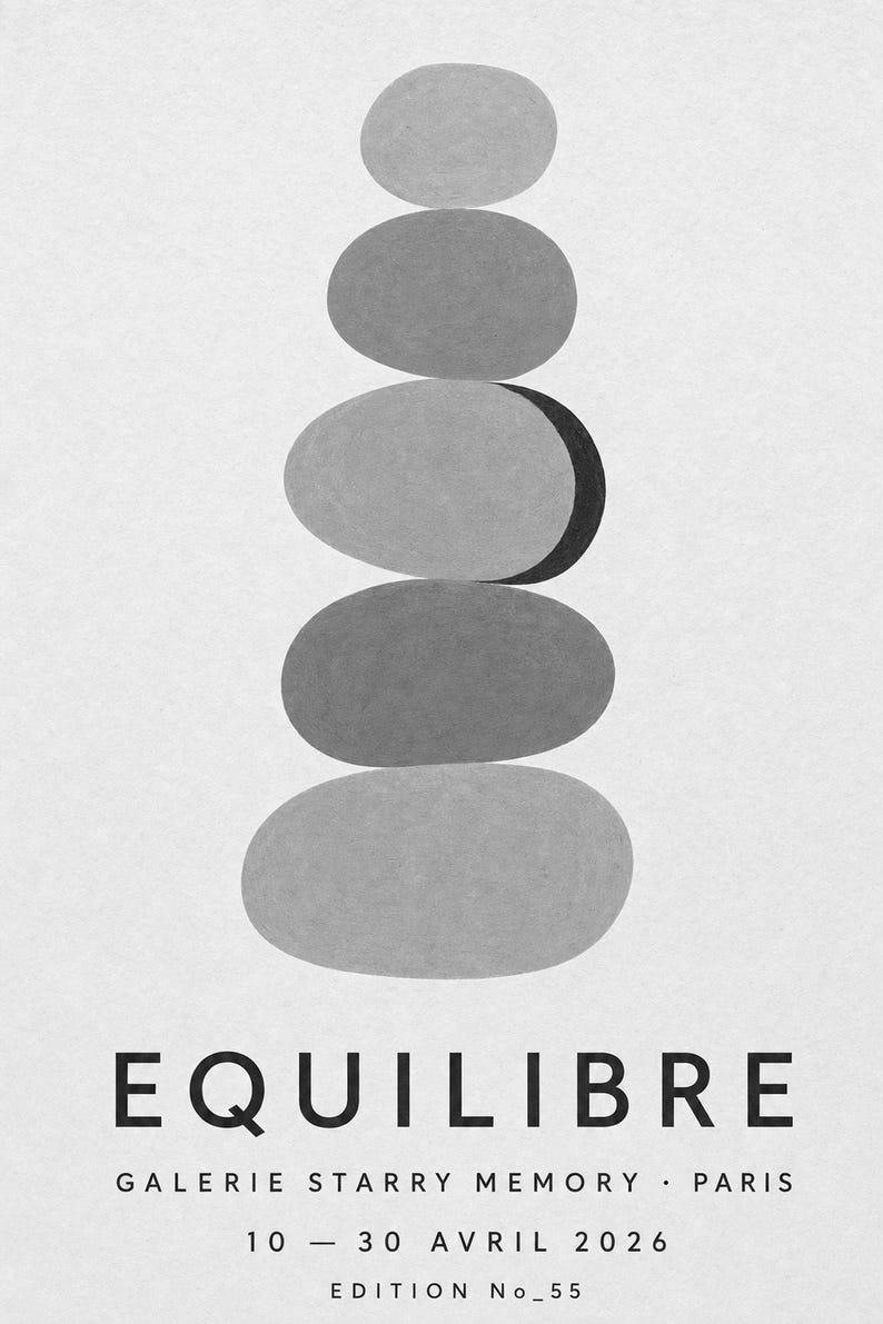 Balance | Abstract Wall Art | Modern Gallery Poster | Minimalist Print | Printed & Shipped image 10