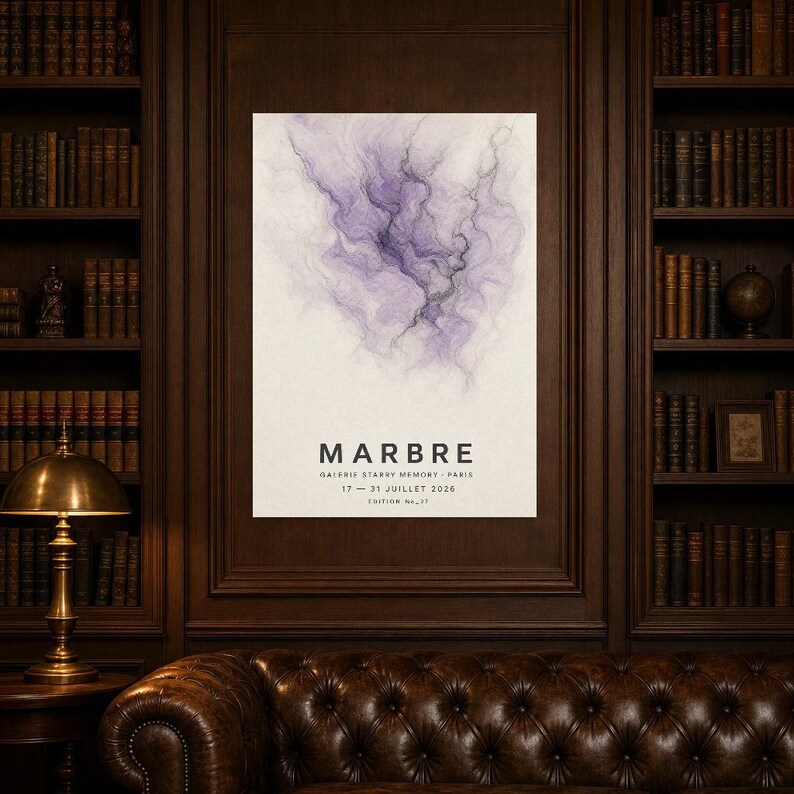 Mármol | Arte abstracto para pared | Póster de galería moderna | Impresión minimalista | Impreso y enviado imagen 5