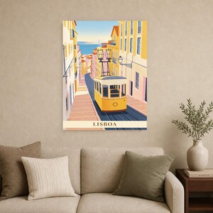 Lisbon Vintage Travel Poster | Retro Portugal City Art Print | Housewarming Gift Wall Decor image 15