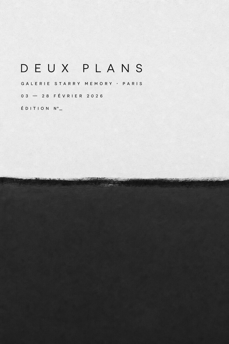 Two Plans | Abstract Wall Art | Modern Gallery Poster | Cobalt and Black Minimalist Print | Printed & Shipped image 10