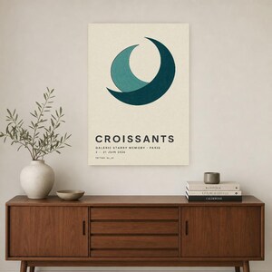 Croissants | Abstract Wall Art | Modern Gallery Poster | Minimalist Print | Printed & Shipped image 2
