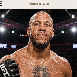 Ciryl Gane Poster | UFC Fight Night Gewinner MMA Wand kunstdruck | Achteckiges schweres Dekor Bild 3
