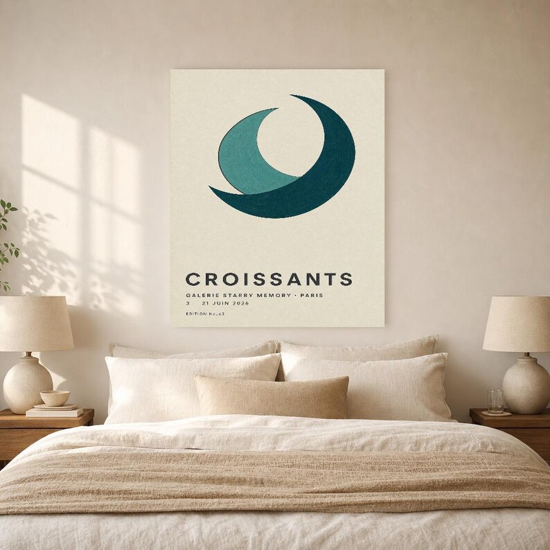 Croissants | Abstract Wall Art | Modern Gallery Poster | Minimalist Print | Printed & Shipped image 6