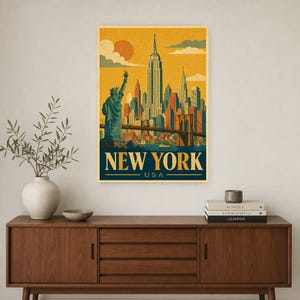 Vintage New York Skyline image 2