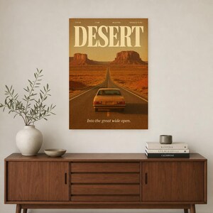 Desert Retro Poster | Vintage 70s Wall Art Print | Aesthetic Magazine Print | Mid Century Retro Decor Gift image 3