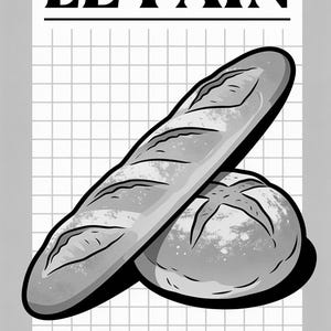 Brotküche Wand kunstdruck | Retro-Bistro-Bäckerei-Poster | Maximalistischer französischer Boulangerie-Druck | Esszimmer-Dekor Bild 17