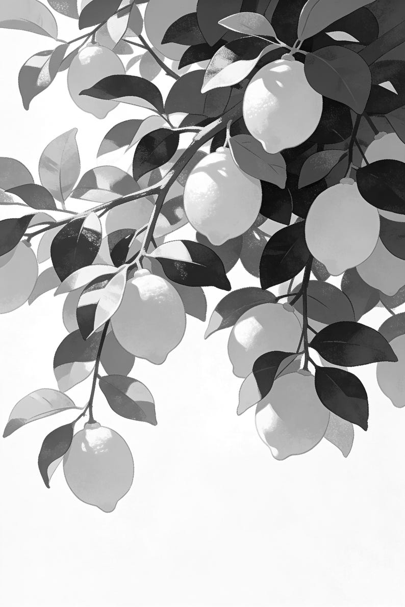 Mediterranean Lemon Kitchen Print | Dolce Vita Italian Wall Art Print | Dining Room Summer Decor image 17