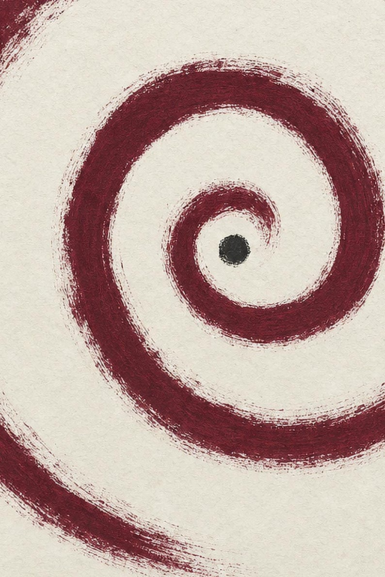 Spiraal | Abstracte muurkunst | Moderne galerijposter | Minimalistische print | Gedrukt en verzonden afbeelding 3