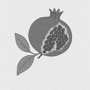 Pomegranate Botanical Wall Art Print | Minimalist Line Art Print | Melagrana Italian Kitchen Poster | Mediterranean Fruit Decor image 10