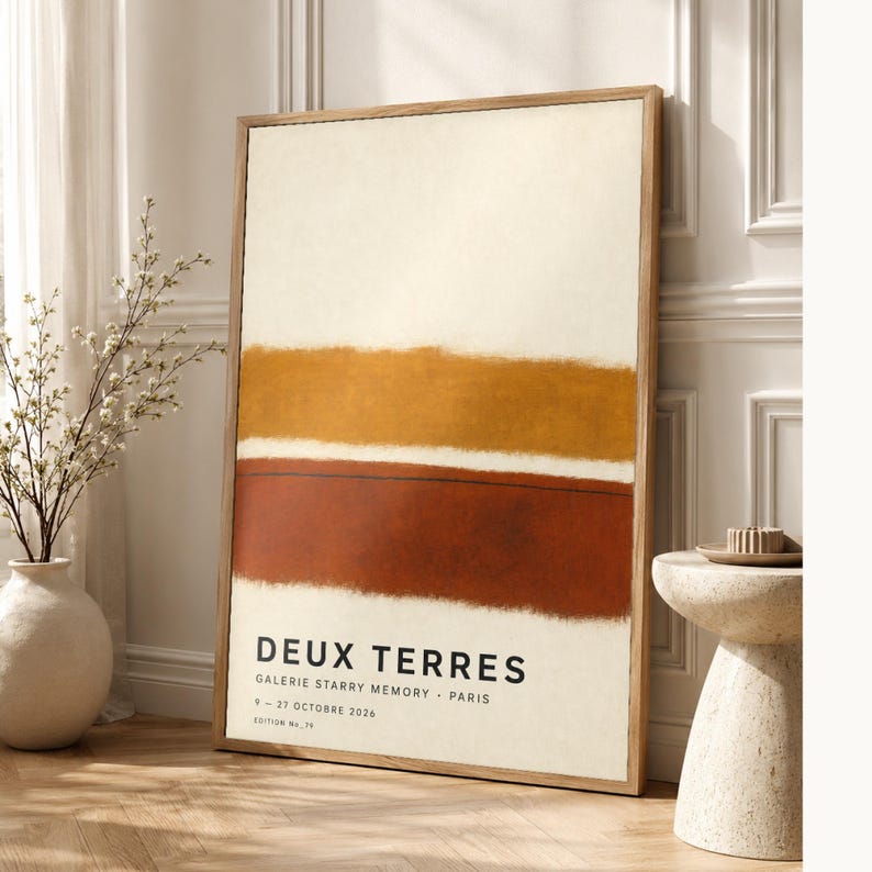 Two Lands | Abstract Wall Art | Modern Gallery Poster | Minimalist Print | Printed & Shipped image 1