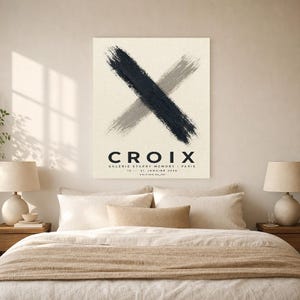 Cross | Abstract Wall Art | Modern Gallery Poster | Minimalist Print | Printed & Shipped image 6