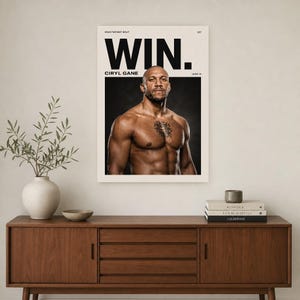 Ciryl Gane Poster | UFC Heavyweight Bout MMA Magazine Wall Art Print | Fight Night Decor image 2