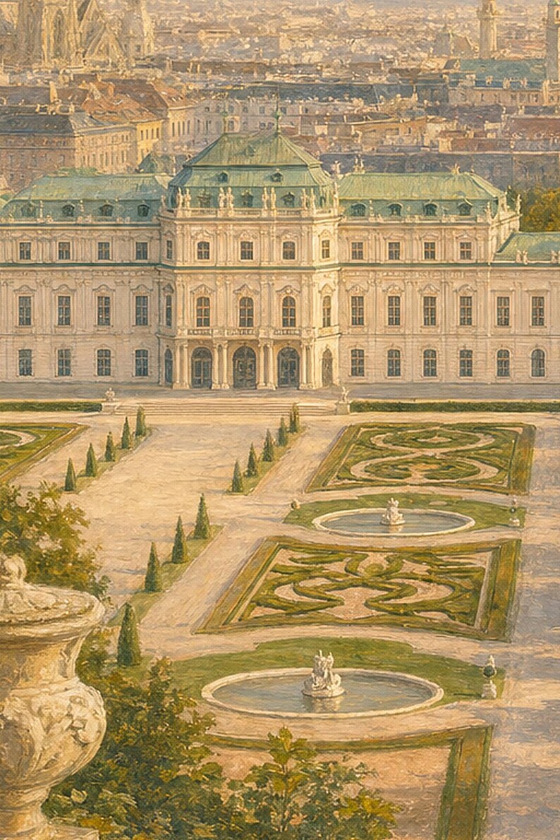 Vienna Travel Poster | Soft Painting Austria Wall Art | Named City Art Print | Printed & Shipped image 3