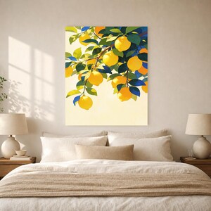 Mediterranean Lemon Kitchen Print | Dolce Vita Italian Wall Art Print | Dining Room Summer Decor image 9