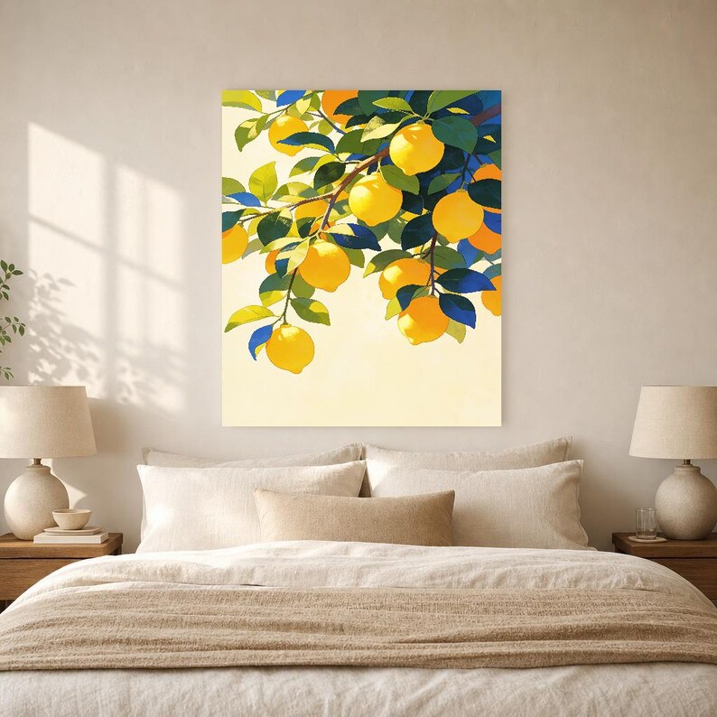 Mediterranean Lemon Kitchen Print | Dolce Vita Italian Wall Art Print | Dining Room Summer Decor image 9