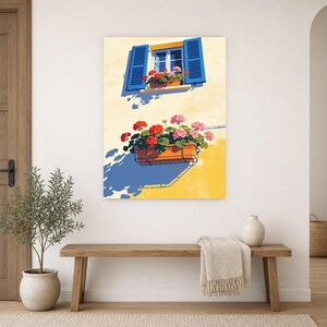 Mediterraner Fenster-Küchendruck | Dolce Vita Italienischer Wandkunstdruck | Esszimmer-Sommerdekoration Bild 16