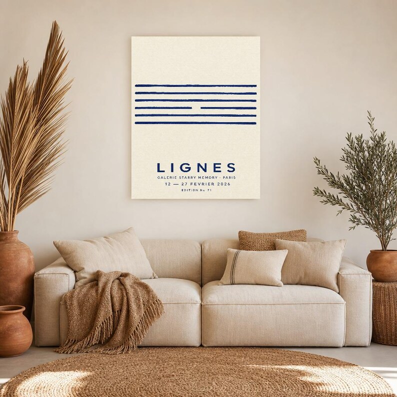 Lines | Abstract Wall Art | Modern Gallery Poster | Minimalist Print | Printed & Shipped image 7
