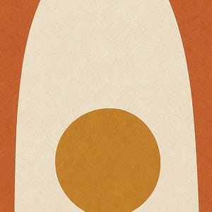 Arco de Areia | Arte Abstrata para Parede | Pôster Moderno para Galeria | Impressão Minimalista em Arco de Terracota | Impresso e Enviado imagem 3