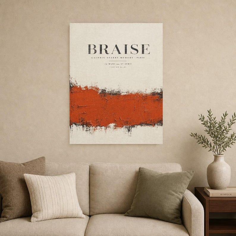 Ember | Abstract Wall Art | Modern Gallery Poster | Minimalist Print | Printed & Shipped image 9