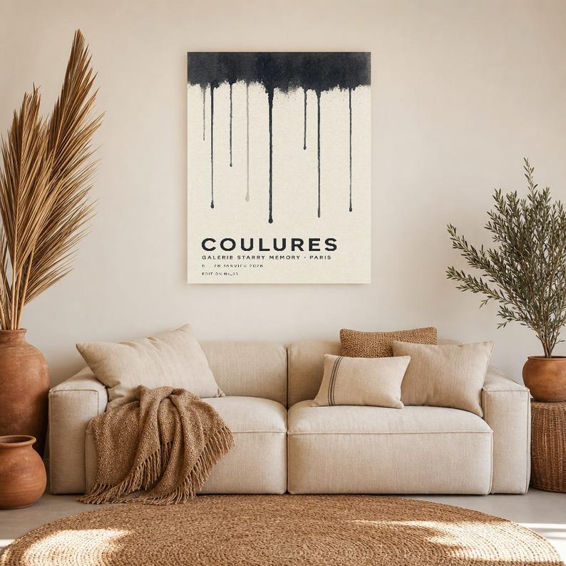 Runs | Abstract Wall Art | Modern Gallery Poster | Minimalist Print | Printed & Shipped image 7