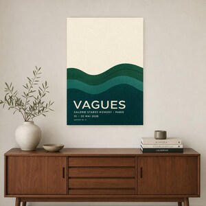 Waves | Abstract Wall Art | Modern Gallery Poster | Minimalist Print | Printed & Shipped image 2