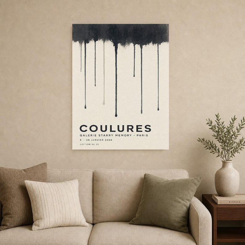 Runs | Abstract Wall Art | Modern Gallery Poster | Minimalist Print | Printed & Shipped image 9