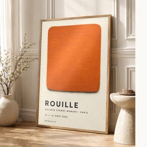 Rost | Abstrakte Wandkunst | Modernes Galerieposter | Minimalistischer Druck | Gedruckt & Versand Bild 1