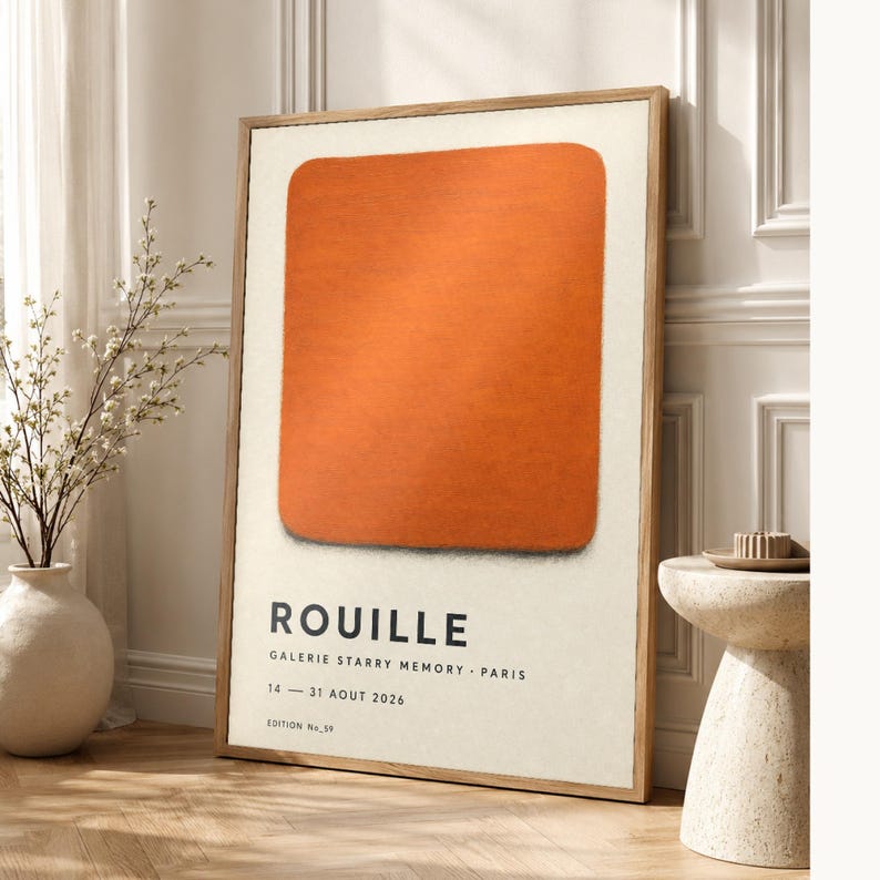 Rost | Abstrakte Wandkunst | Modernes Galerieposter | Minimalistischer Druck | Gedruckt & Versand Bild 1