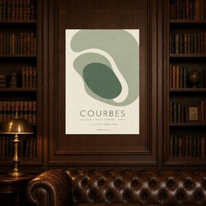 Curvas | Arte abstracto para pared | Póster moderno para galería | Impresión minimalista | Impreso y enviado imagen 5
