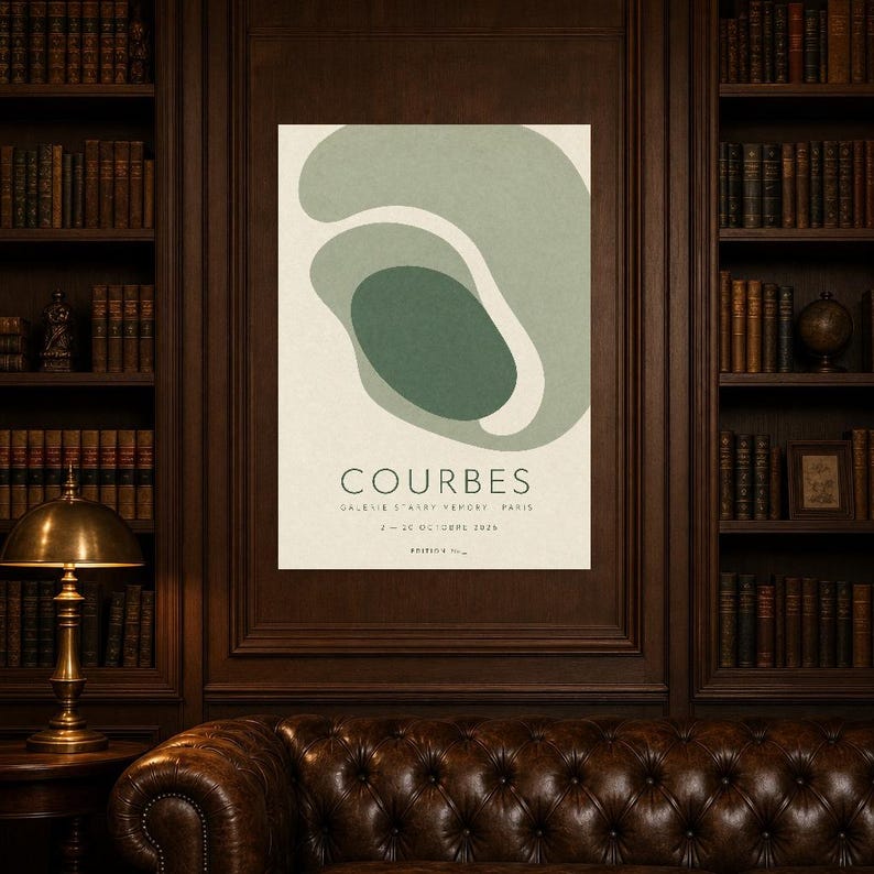 Curvas | Arte abstracto para pared | Póster moderno para galería | Impresión minimalista | Impreso y enviado imagen 5