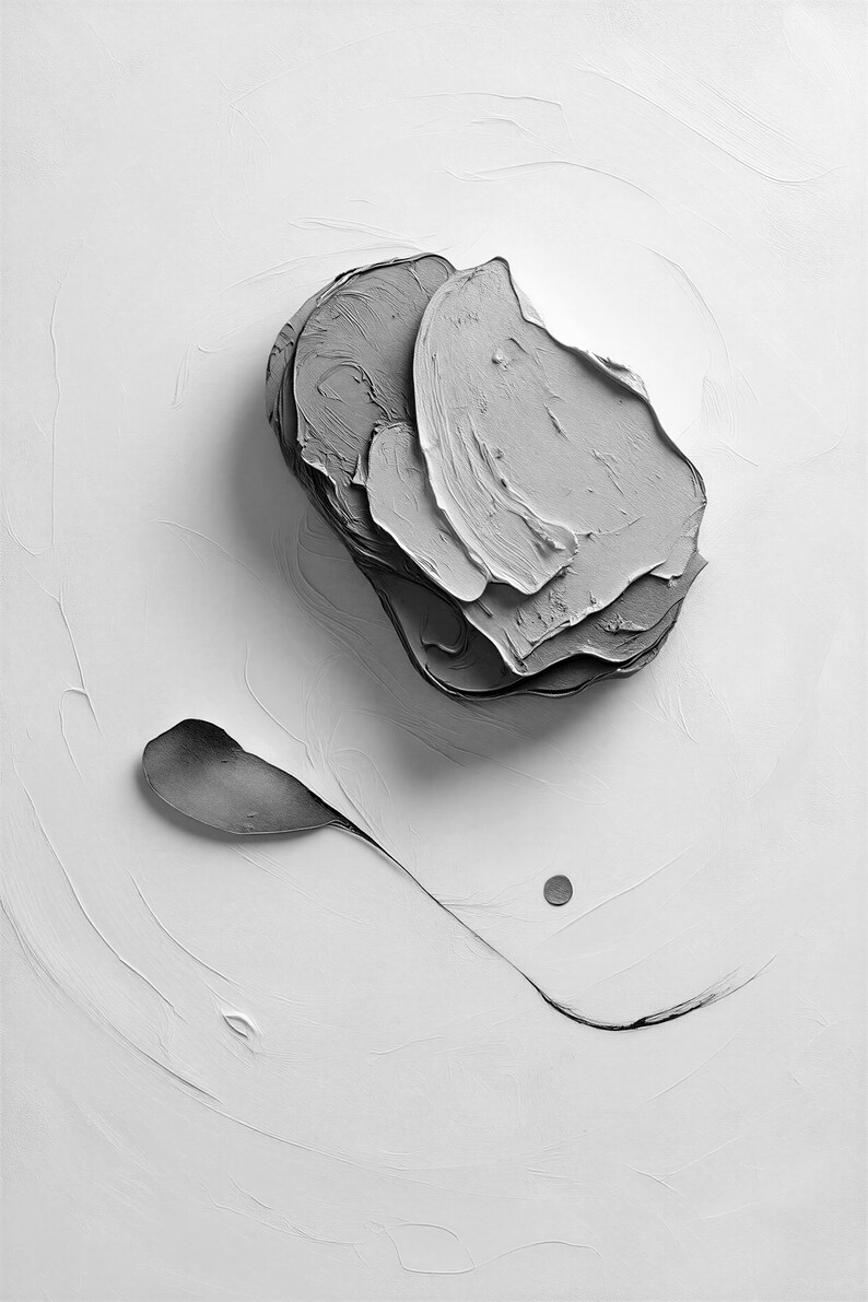 Wandbild im Wabi-Sabi-Stil | Organisches, abstraktes Poster mit Struktur | Warmer, minimalistischer Kunstdruck fürs Wohnzimmer Bild 10
