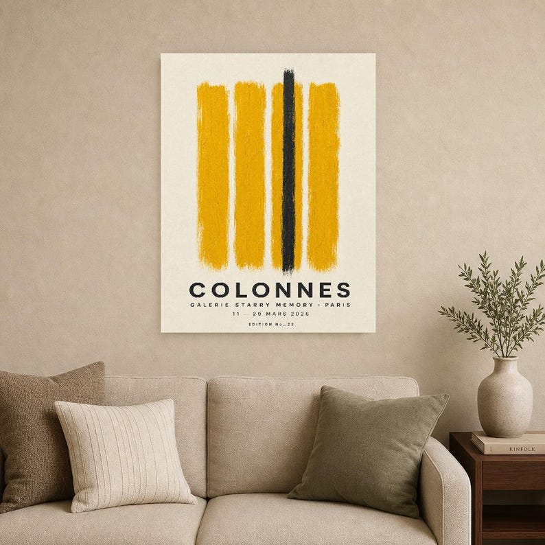 Columns | Abstract Wall Art | Modern Gallery Poster | Minimalist Print | Printed & Shipped image 6