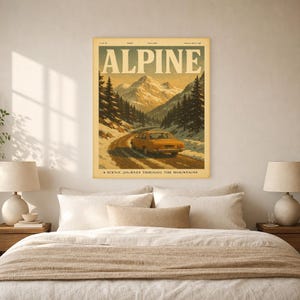 Alpine Retro Poster | Vintage 70s Wall Art Print | Aesthetic Magazine Print | Mid Century Retro Decor Gift image 9