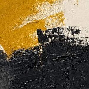 Leuchtendes Ocker | Abstrakte Wandkunst | Modernes Galerieposter | Minimalistischer Druck in Senfgelb und Schwarz | Gedruckt & Versand Bild 3