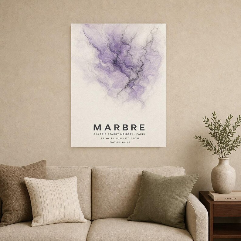 Mármol | Arte abstracto para pared | Póster de galería moderna | Impresión minimalista | Impreso y enviado imagen 9