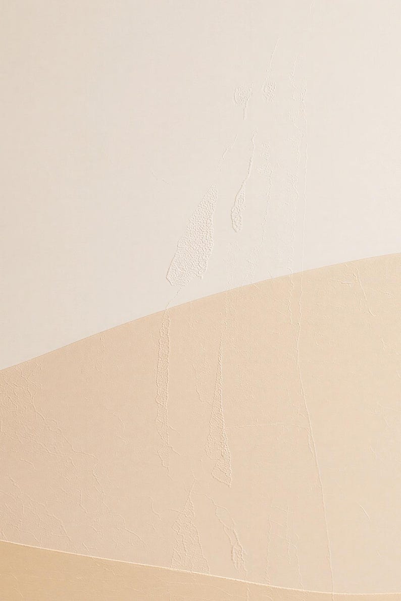 Cream Ecru Minimalist Abstract Wall Art | Soft Dune Texture Poster | Above Sofa Neutral Print image 3