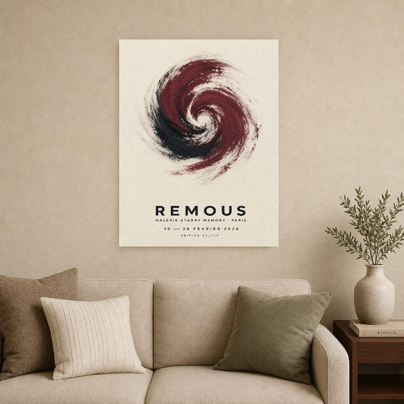 Swirls | Abstract Wall Art | Modern Gallery Poster | Minimalist Print | Printed & Shipped image 9