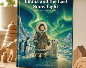 Personalized Arctic Book With Your Child's Name | Custom Polar Bear & Northern Lights Adventure | Illustrated Winter Keepsake Gift